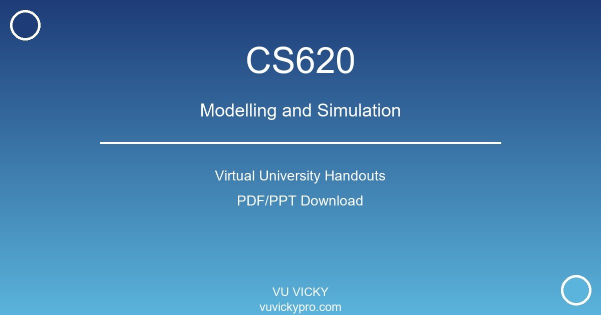 CS620 – Modelling and Simulation Virtual University Handouts