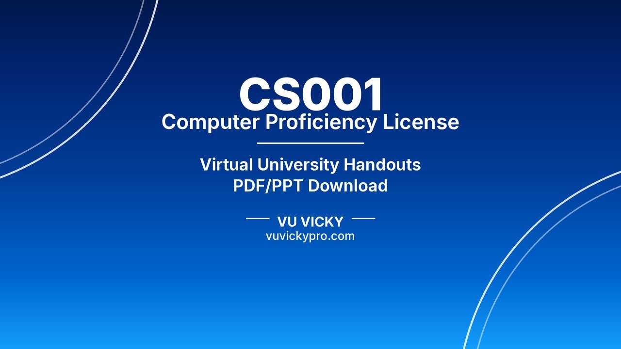 CS001 Computer Proficiency License Handouts