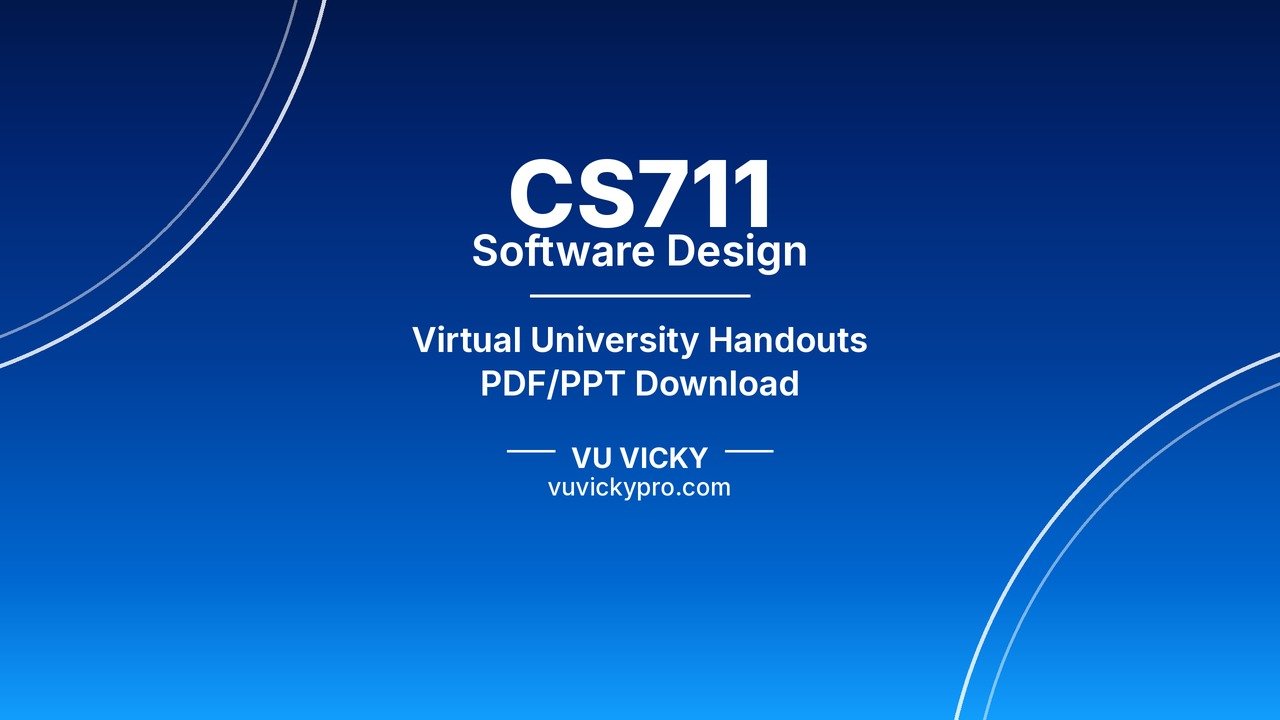 CS711 Software Design Handouts