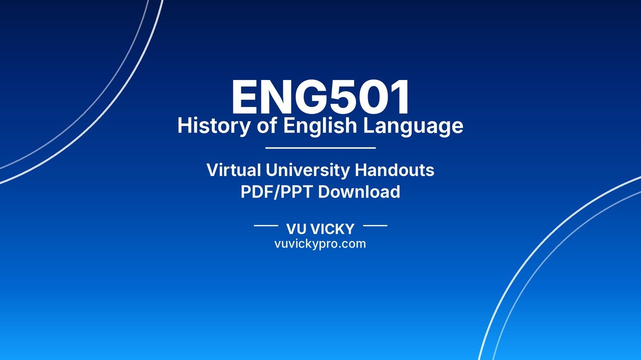 ENG501 History of English Language Handouts