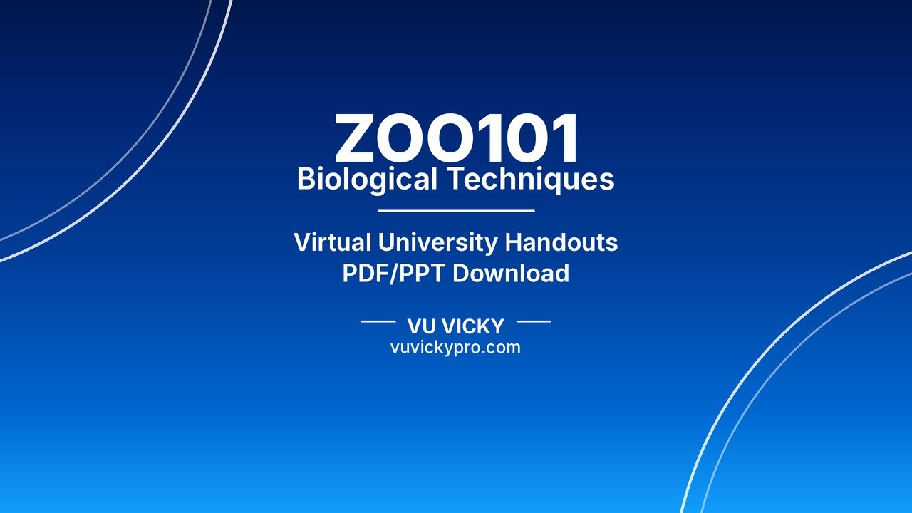 ZOO101 Biological Techniques Handouts