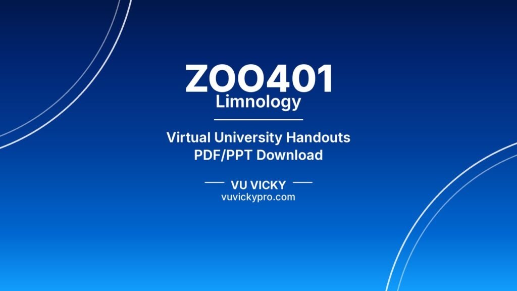 ZOO401 Limnology Handouts